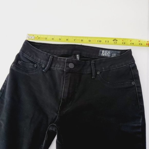 Revolve Res Denim Trash Queen Skinny Mid  Rise Black 28 - Picture 11 of 13